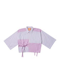 Striped button up tie shirt. PINK