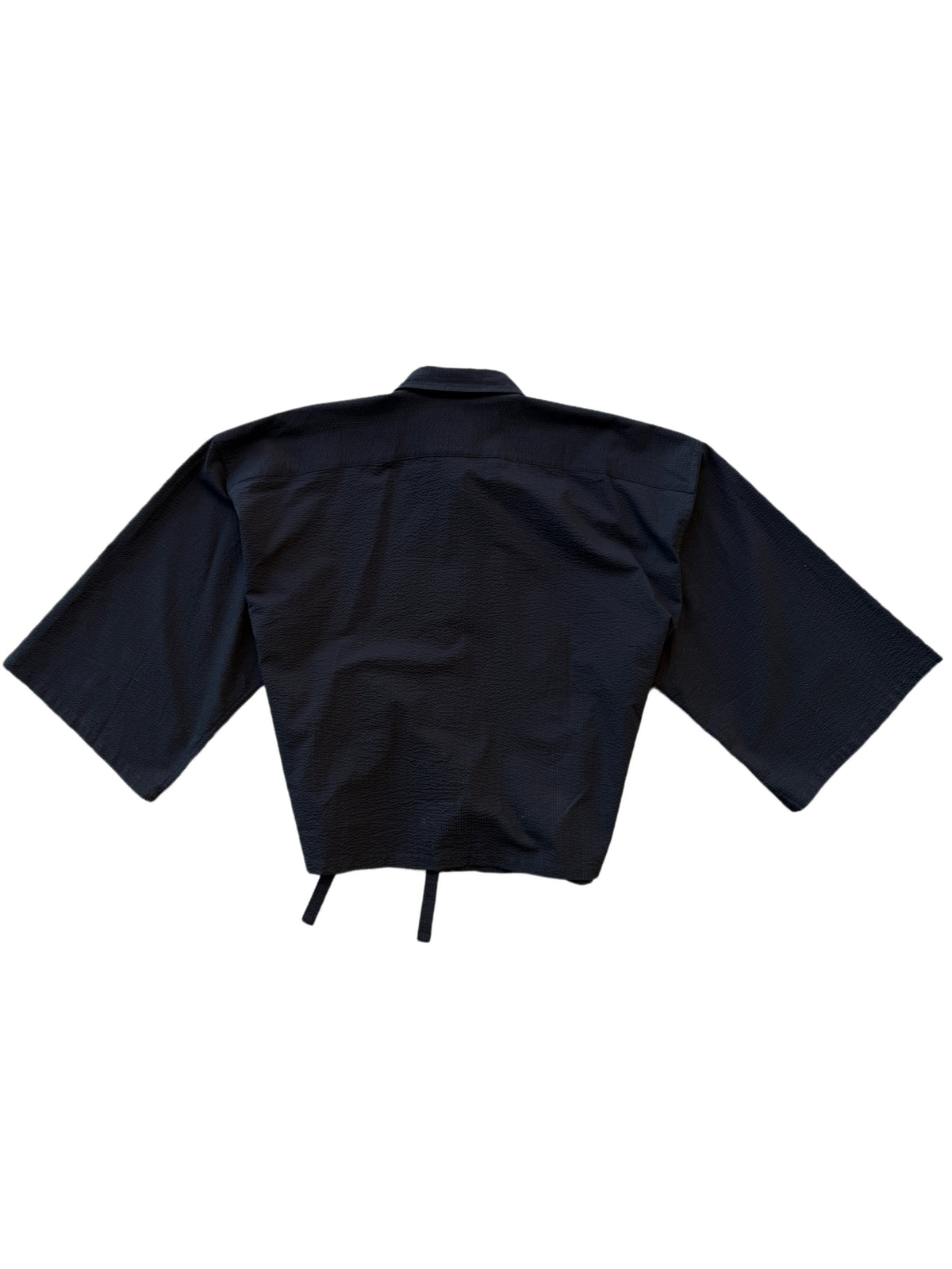 Button up tie shirt Black